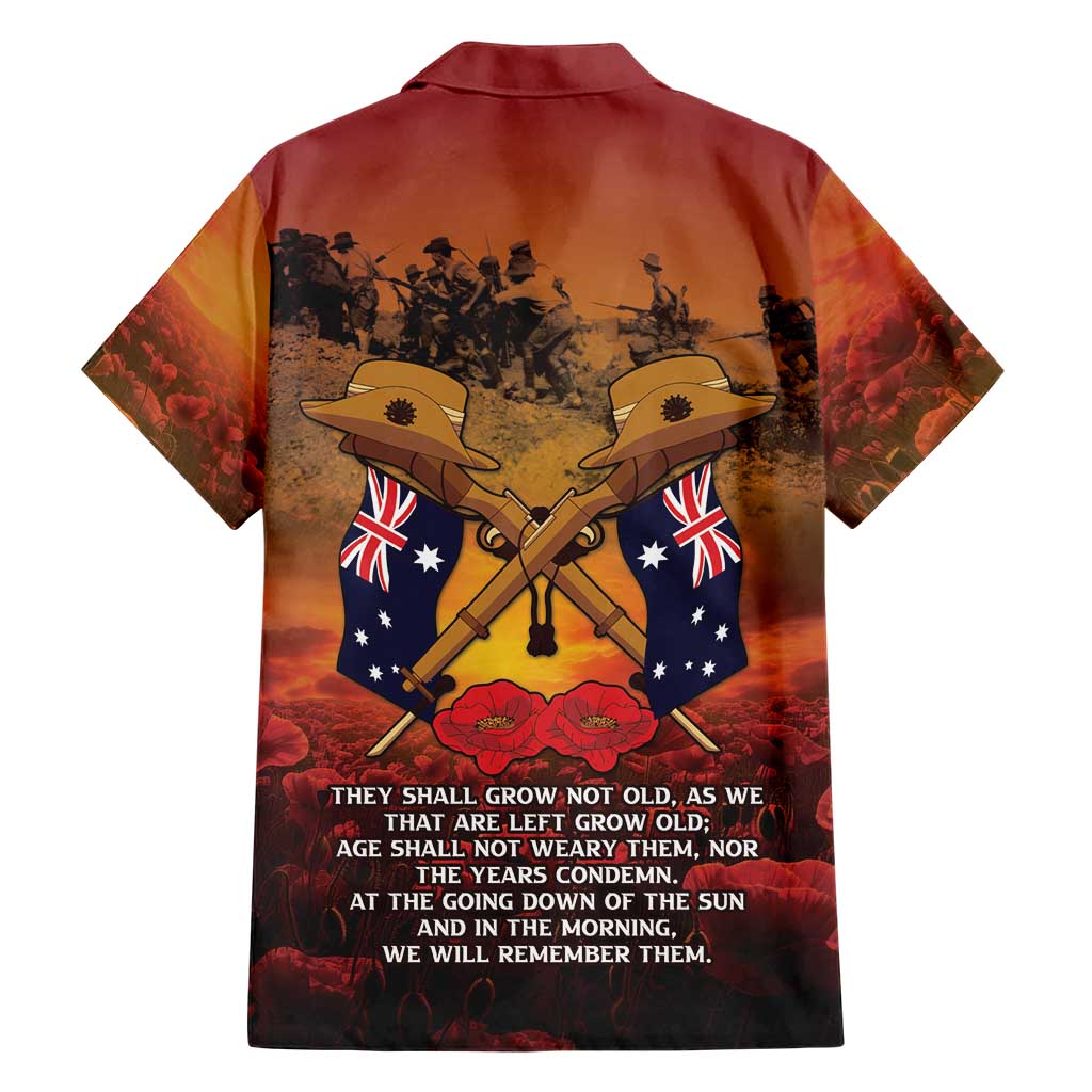 ANZAC Day Lest We Forget Family Matching Puletasi and Hawaiian Shirt Australian Veterans Remembrance Tribute