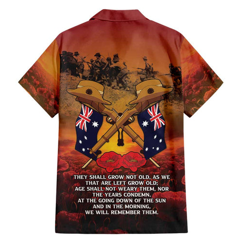 ANZAC Day Lest We Forget Family Matching Summer Maxi Dress and Hawaiian Shirt Australian Veterans Remembrance Tribute