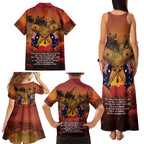 ANZAC Day Lest We Forget Family Matching Tank Maxi Dress and Hawaiian Shirt Australian Veterans Remembrance Tribute