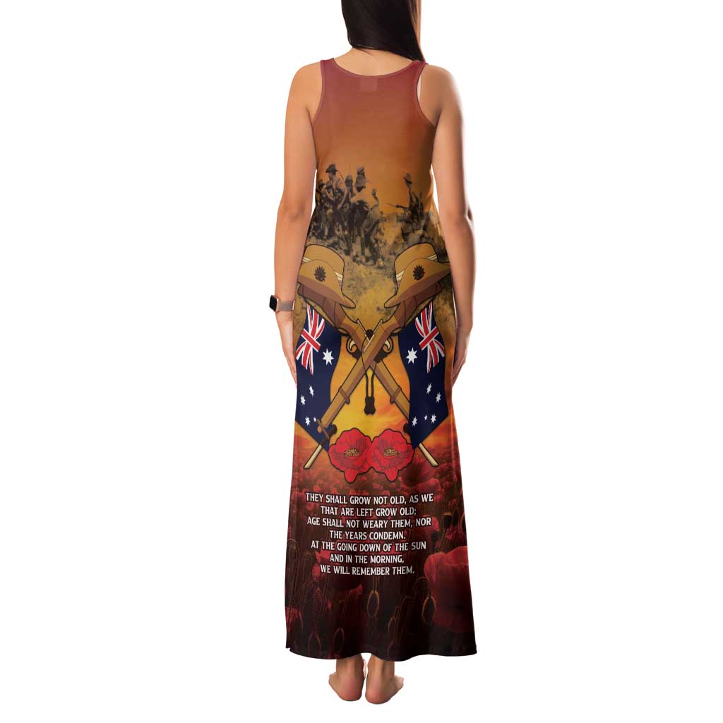 ANZAC Day Lest We Forget Family Matching Tank Maxi Dress and Hawaiian Shirt Australian Veterans Remembrance Tribute