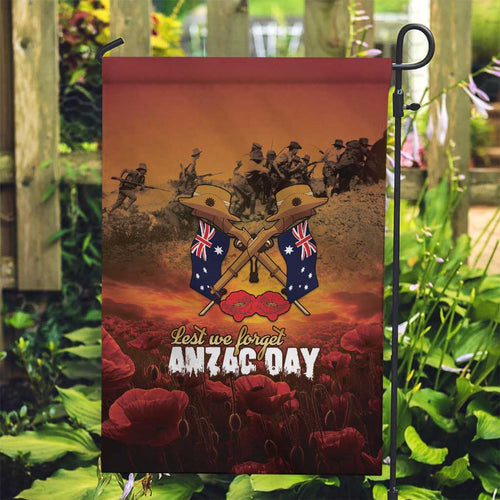 ANZAC Day Lest We Forget Garden Flag Australian Veterans Remembrance Tribute