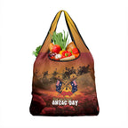 ANZAC Day Lest We Forget Grocery Bag Australian Veterans Remembrance Tribute