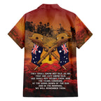 ANZAC Day Lest We Forget Hawaiian Shirt Australian Veterans Remembrance Tribute