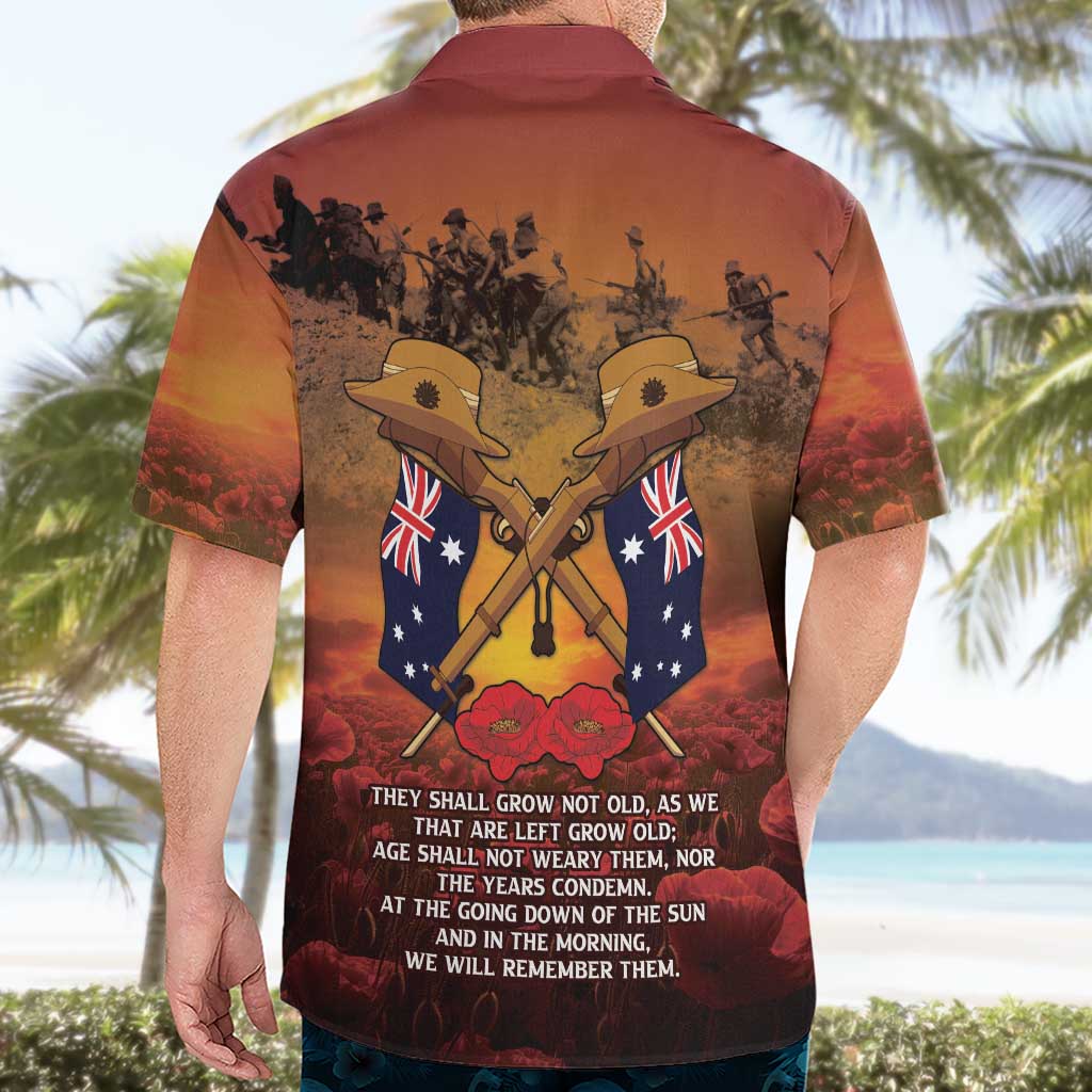 ANZAC Day Lest We Forget Hawaiian Shirt Australian Veterans Remembrance Tribute