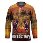 ANZAC Day Lest We Forget Hockey Jersey Australian Veterans Remembrance Tribute