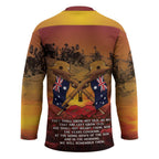 ANZAC Day Lest We Forget Hockey Jersey Australian Veterans Remembrance Tribute