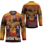 ANZAC Day Lest We Forget Hockey Jersey Australian Veterans Remembrance Tribute