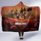 ANZAC Day Lest We Forget Hooded Blanket Australian Veterans Remembrance Tribute