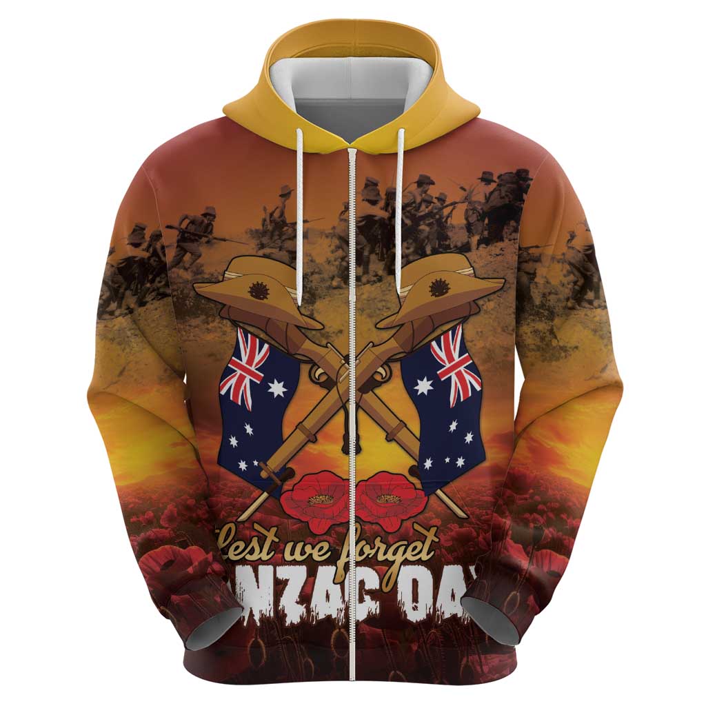 ANZAC Day Lest We Forget Hoodie Australian Veterans Remembrance Tribute