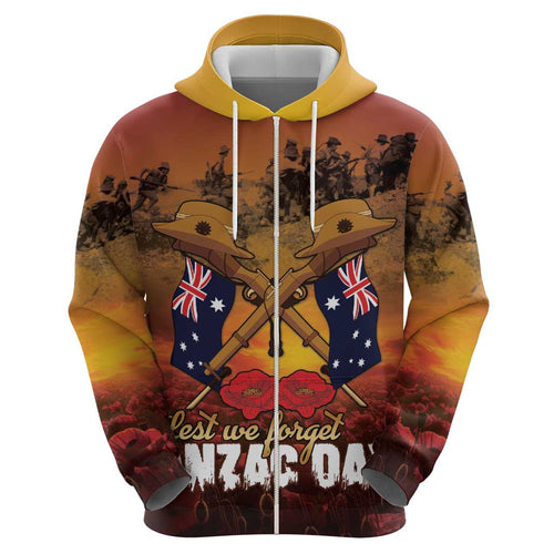 ANZAC Day Lest We Forget Hoodie Australian Veterans Remembrance Tribute