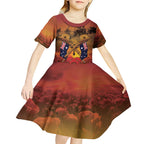 ANZAC Day Lest We Forget Kid Short Sleeve Dress Australian Veterans Remembrance Tribute