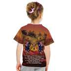 ANZAC Day Lest We Forget Kid T Shirt Australian Veterans Remembrance Tribute