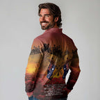 ANZAC Day Lest We Forget Long Sleeve Polo Shirt Australian Veterans Remembrance Tribute