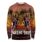 ANZAC Day Lest We Forget Long Sleeve Shirt Australian Veterans Remembrance Tribute