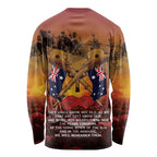 ANZAC Day Lest We Forget Long Sleeve Shirt Australian Veterans Remembrance Tribute