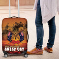 ANZAC Day Lest We Forget Luggage Cover Australian Veterans Remembrance Tribute