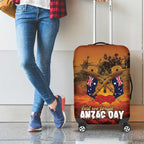 ANZAC Day Lest We Forget Luggage Cover Australian Veterans Remembrance Tribute