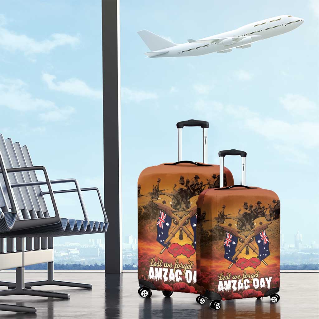 ANZAC Day Lest We Forget Luggage Cover Australian Veterans Remembrance Tribute