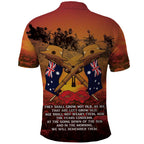 ANZAC Day Lest We Forget Polo Shirt Australian Veterans Remembrance Tribute