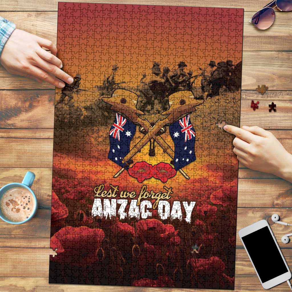 ANZAC Day Lest We Forget Puzzle Australian Veterans Remembrance Tribute