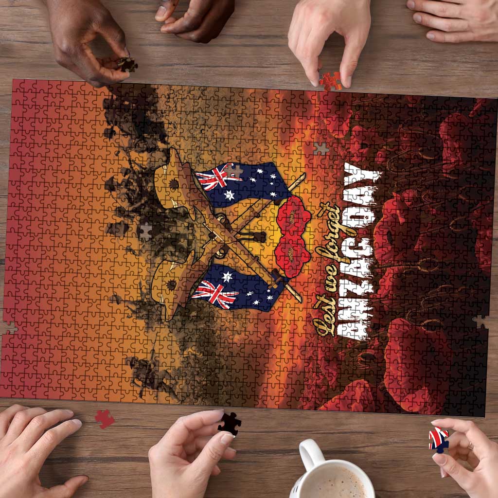 ANZAC Day Lest We Forget Puzzle Australian Veterans Remembrance Tribute