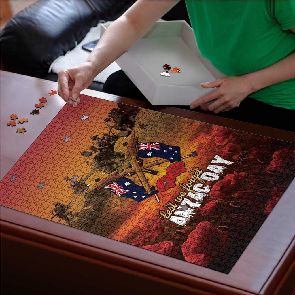 ANZAC Day Lest We Forget Puzzle Australian Veterans Remembrance Tribute