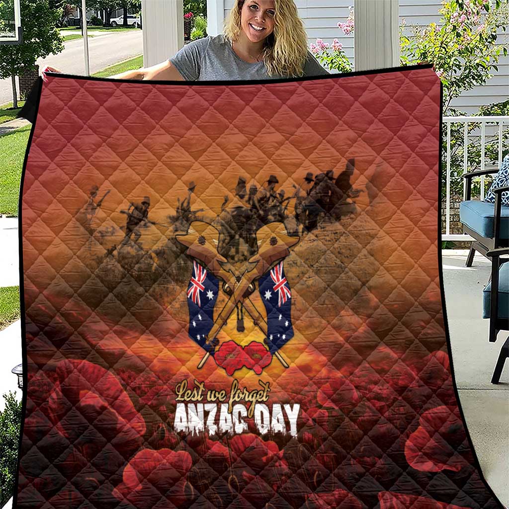 ANZAC Day Lest We Forget Quilt Australian Veterans Remembrance Tribute