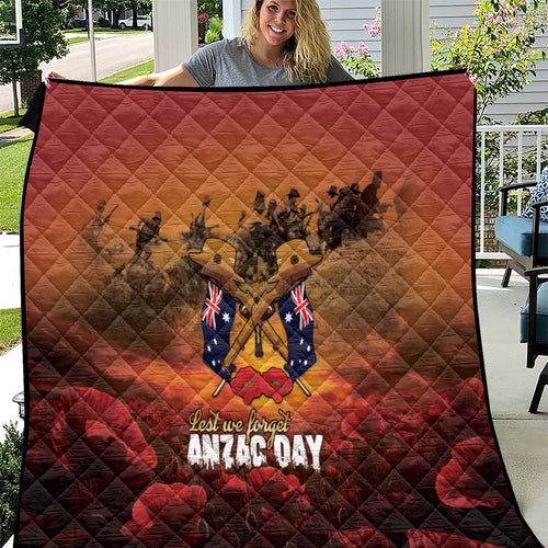 ANZAC Day Lest We Forget Quilt Australian Veterans Remembrance Tribute