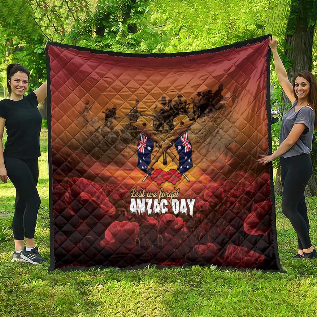 ANZAC Day Lest We Forget Quilt Australian Veterans Remembrance Tribute