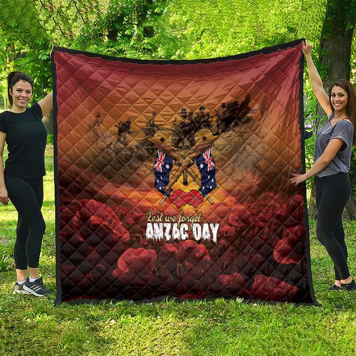 ANZAC Day Lest We Forget Quilt Australian Veterans Remembrance Tribute