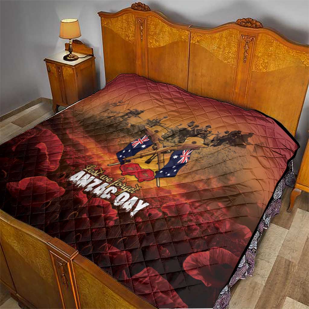 ANZAC Day Lest We Forget Quilt Australian Veterans Remembrance Tribute