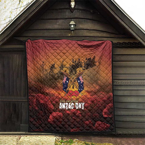 ANZAC Day Lest We Forget Quilt Australian Veterans Remembrance Tribute