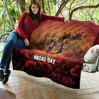 ANZAC Day Lest We Forget Quilt Australian Veterans Remembrance Tribute