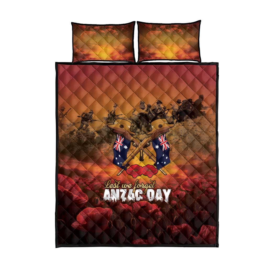 ANZAC Day Lest We Forget Quilt Bed Set Australian Veterans Remembrance Tribute