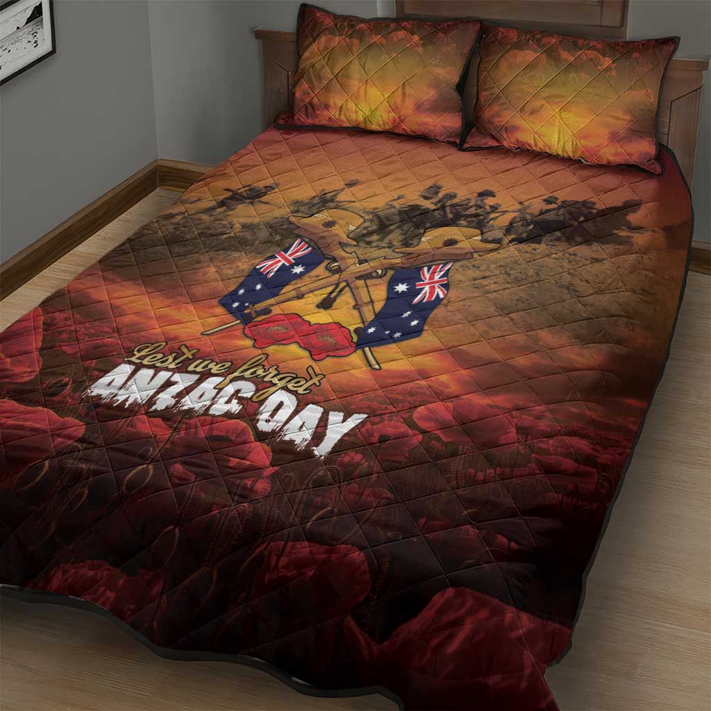 ANZAC Day Lest We Forget Quilt Bed Set Australian Veterans Remembrance Tribute