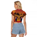 ANZAC Day Lest We Forget Raglan Cropped T Shirt Australian Veterans Remembrance Tribute