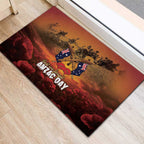 ANZAC Day Lest We Forget Rubber Doormat Australian Veterans Remembrance Tribute