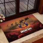ANZAC Day Lest We Forget Rubber Doormat Australian Veterans Remembrance Tribute