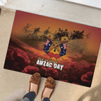 ANZAC Day Lest We Forget Rubber Doormat Australian Veterans Remembrance Tribute