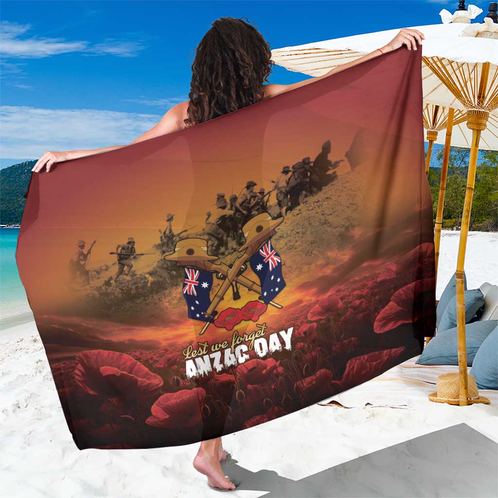 ANZAC Day Lest We Forget Sarong Australian Veterans Remembrance Tribute
