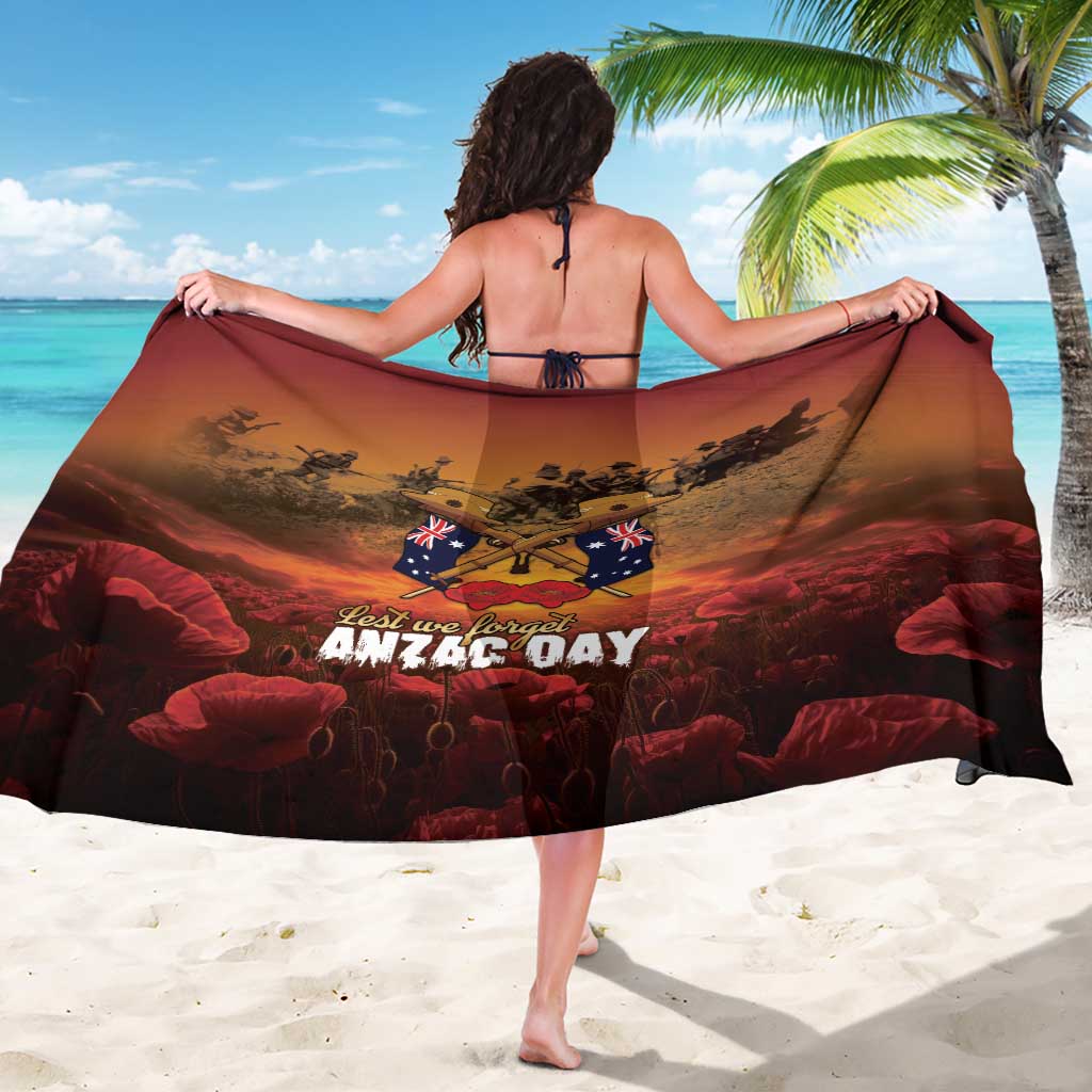 ANZAC Day Lest We Forget Sarong Australian Veterans Remembrance Tribute