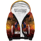 ANZAC Day Lest We Forget Sherpa Hoodie Australian Veterans Remembrance Tribute