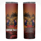 ANZAC Day Lest We Forget Skinny Tumbler Australian Veterans Remembrance Tribute