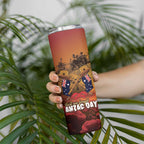 ANZAC Day Lest We Forget Skinny Tumbler Australian Veterans Remembrance Tribute