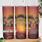 ANZAC Day Lest We Forget Skinny Tumbler Australian Veterans Remembrance Tribute
