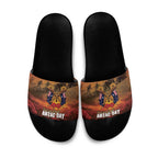 ANZAC Day Lest We Forget Slide Sandals Australian Veterans Remembrance Tribute