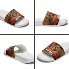 ANZAC Day Lest We Forget Slide Sandals Australian Veterans Remembrance Tribute