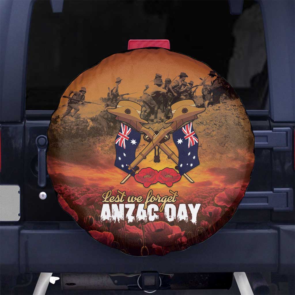 ANZAC Day Lest We Forget Spare Tire Cover Australian Veterans Remembrance Tribute