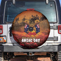 ANZAC Day Lest We Forget Spare Tire Cover Australian Veterans Remembrance Tribute