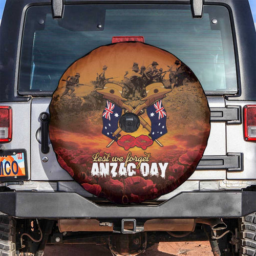 ANZAC Day Lest We Forget Spare Tire Cover Australian Veterans Remembrance Tribute